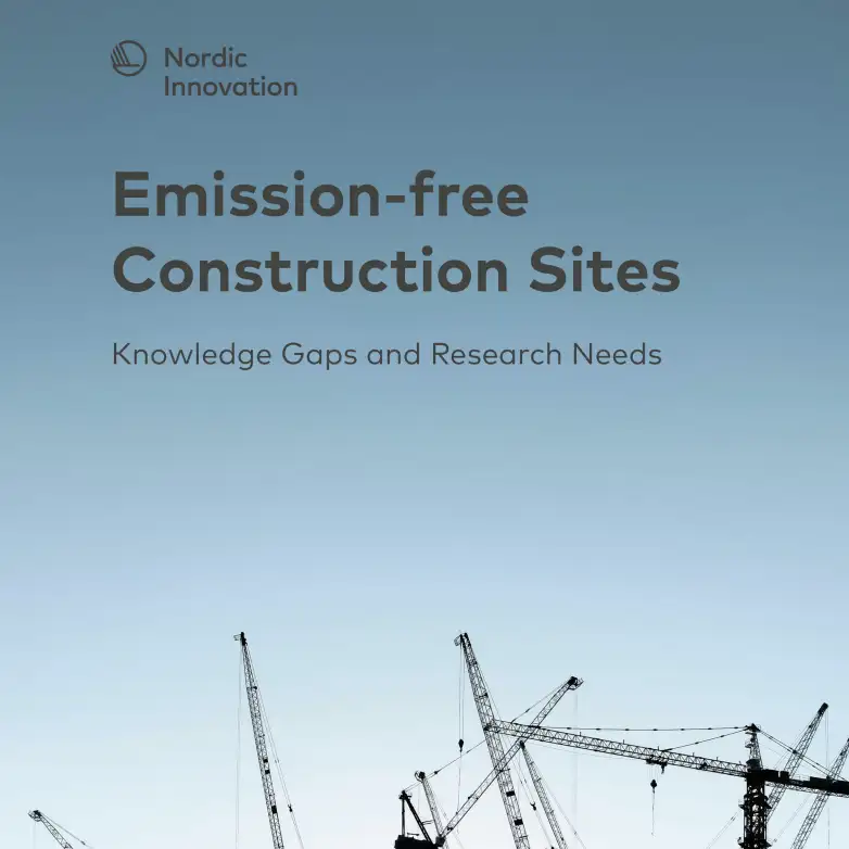 Front page report emission free construction sites knowledge gaps and research needs