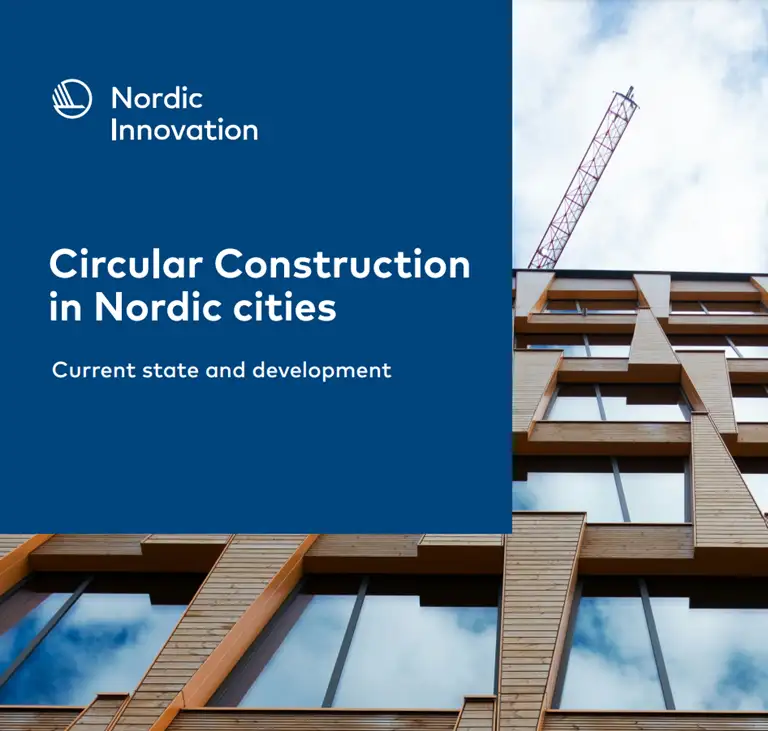 Front page of the report circular construction in nordic cities